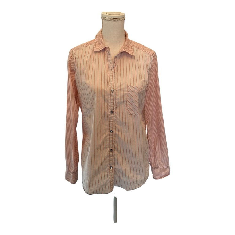 Seven7 mixed stripe button down shirt